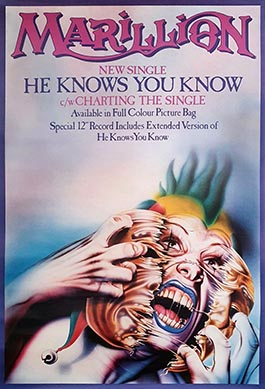 Promotional Poster: He Knows You Know - January 1983 - Artwork by Mark Wilkinson